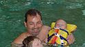 josh sleeping in pool with zack and daddy2